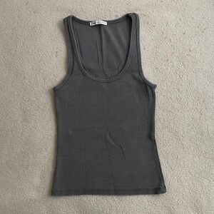 Zara Washed/Faded Grey Tank Top